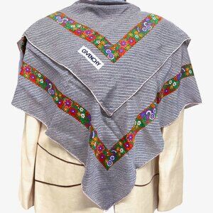 Classic Vintage Givenchy Scarf 31"  100% Silk  pink beige green orange Flora(48